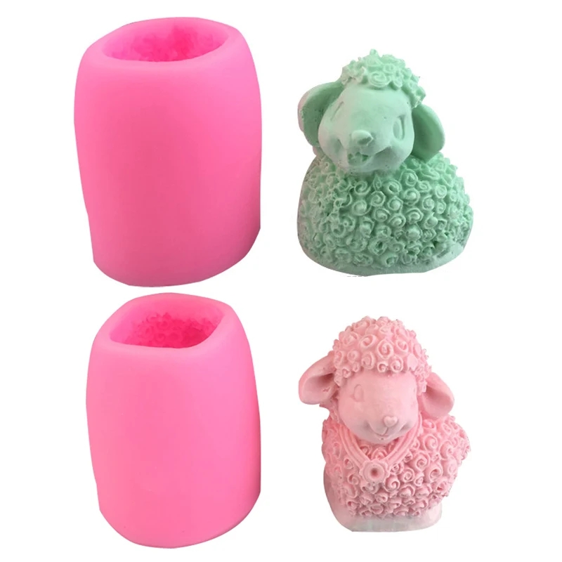 Model Kit Cement - 3D Sheep Silicone Candle Mold DIY