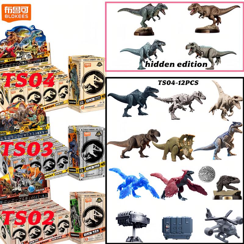 Model Kit Jurassic Park - Blokees Jurassic World Dinosaur Tyrannosaurus Velociraptor