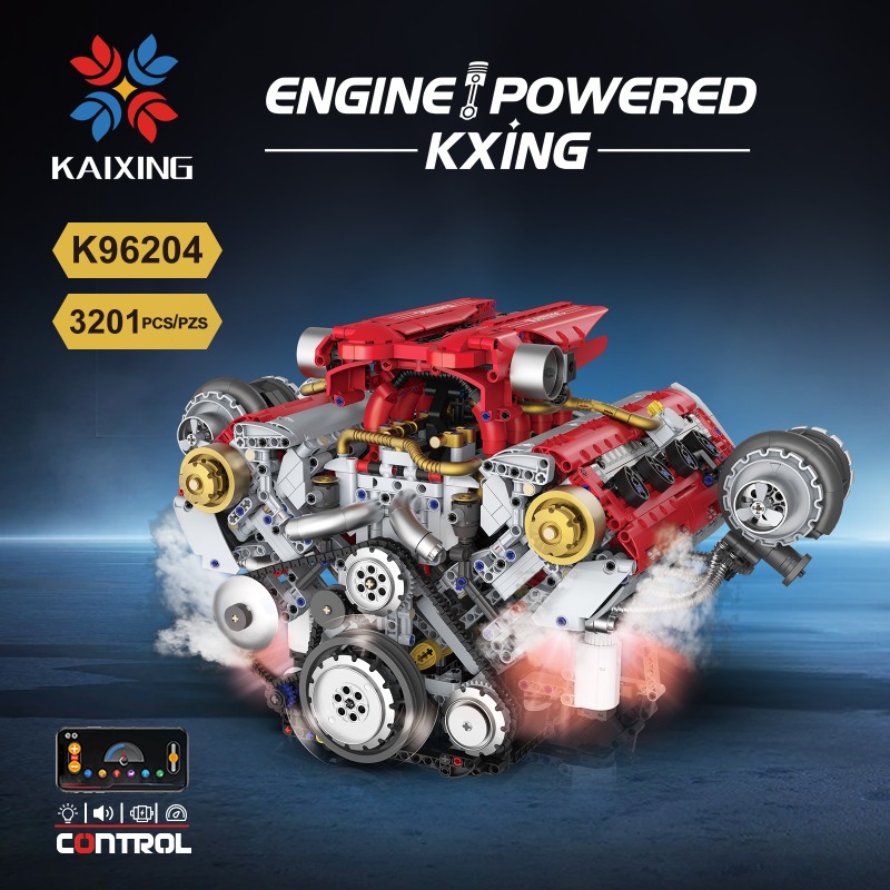 Motorized V8 Engine 3201Pcs Bu - Model Kit V8 recension och pris