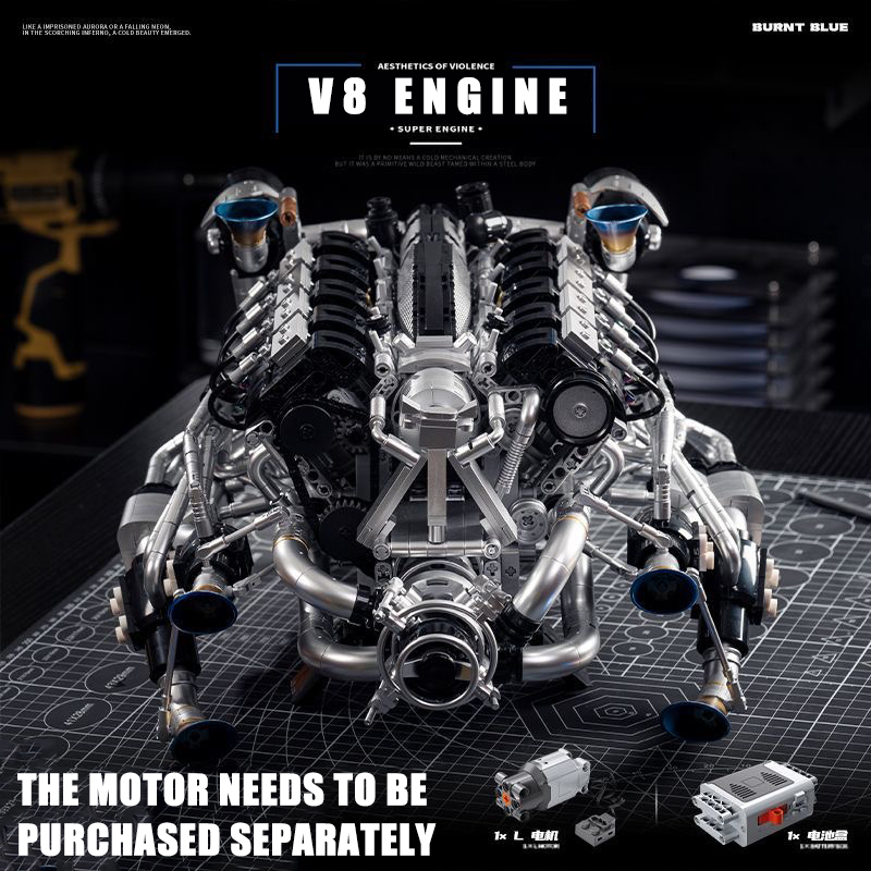 MOC Supercar V8 Engine Buildin - Model Kit V8 recension och pris