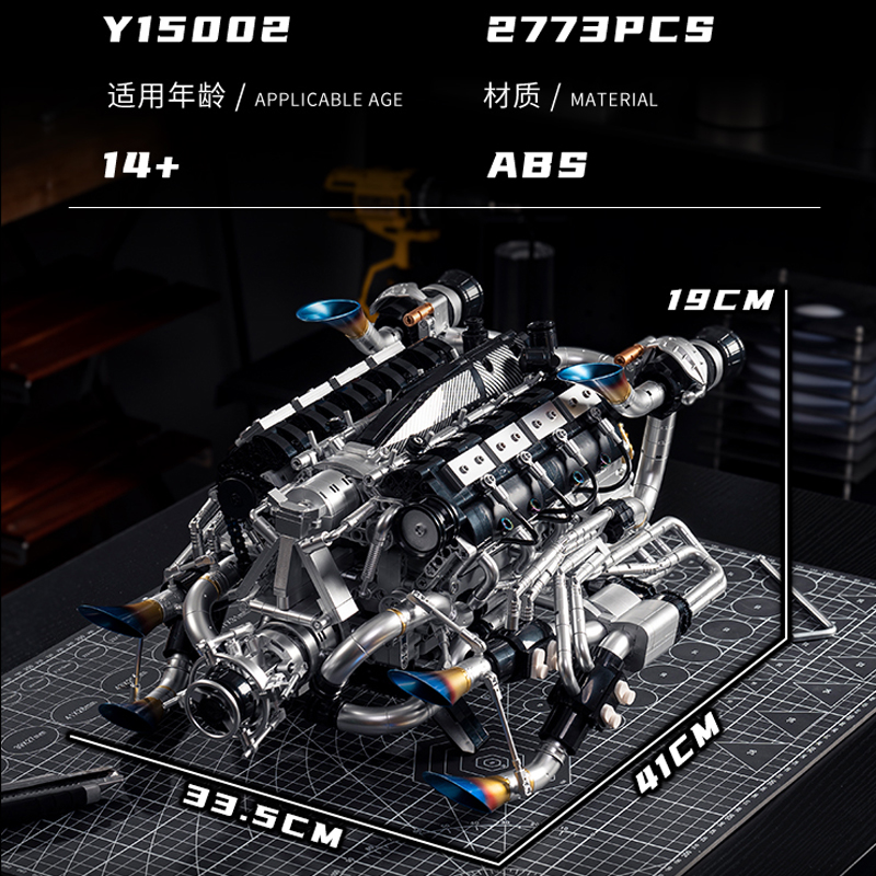 MOC Supercar V8 Engine Buildin - Model Kit V8 recension och pris