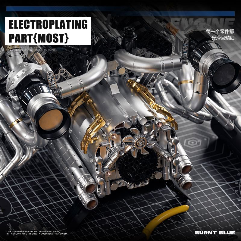 MOC Supercar V8 Engine Buildin - Model Kit V8 recension och pris