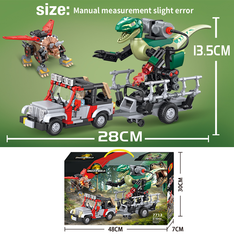 490PCS MOC Jurassic Dinosaur W - Model Kit Jurassic Park recension och pris