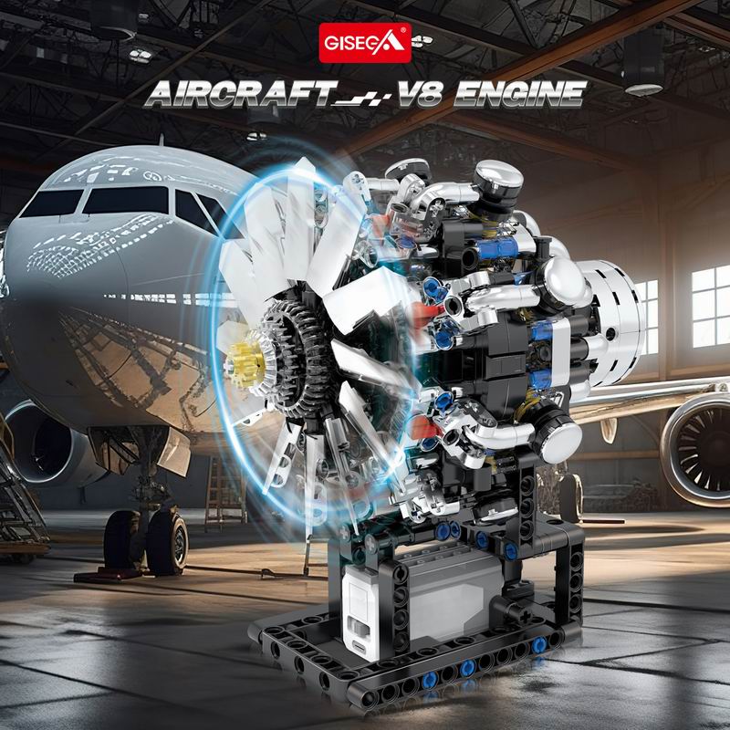 G8910 Aviation V8 Engine 558pc - Model Kit V8 recension och pris