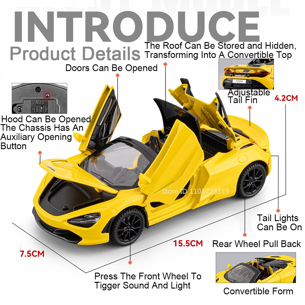 1:32 720S Senna Model Toy Spor - Model Kit Porsche 911 recension och pris