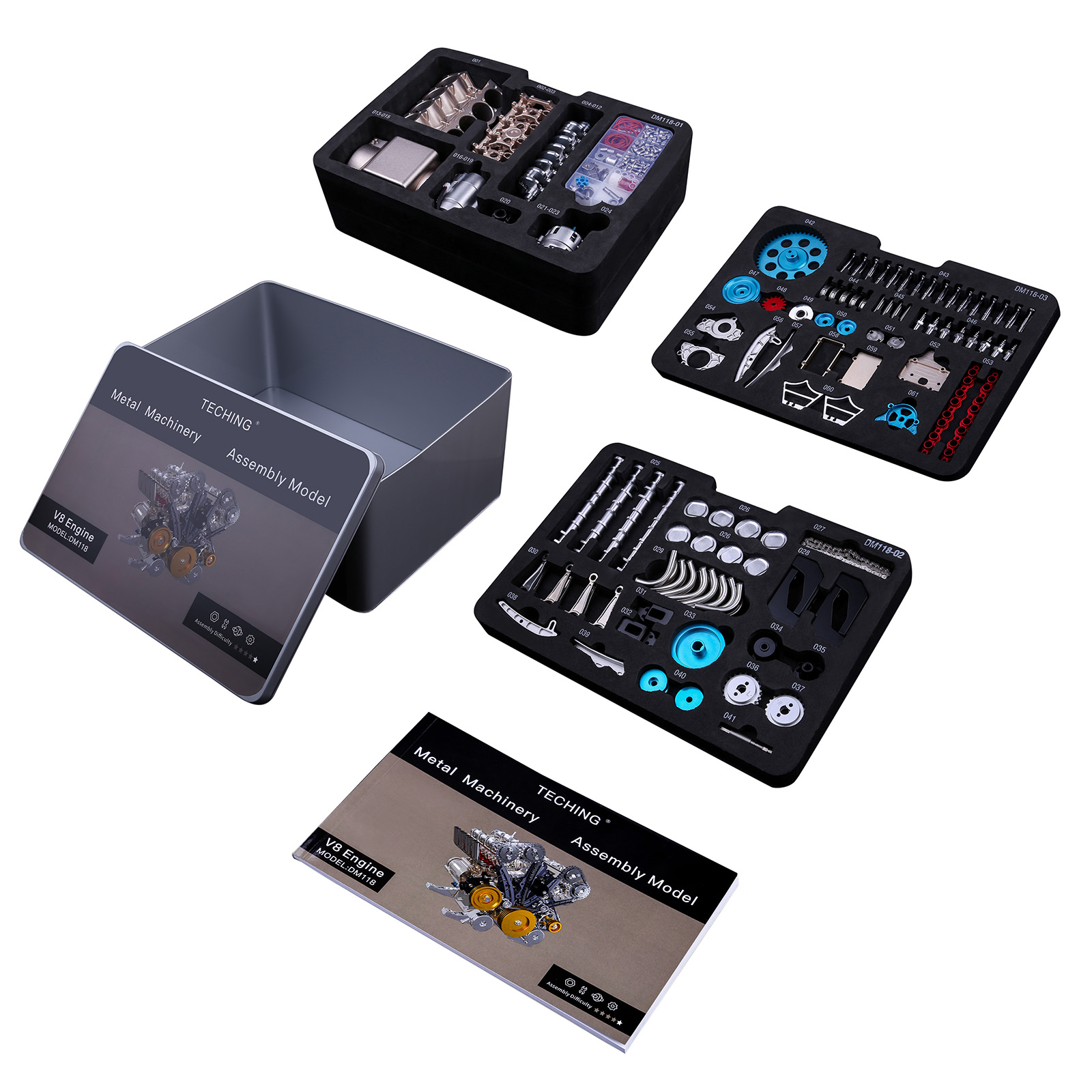500+Pcs DIY V8 Engine Model Me - Model Kit V8 recension och pris