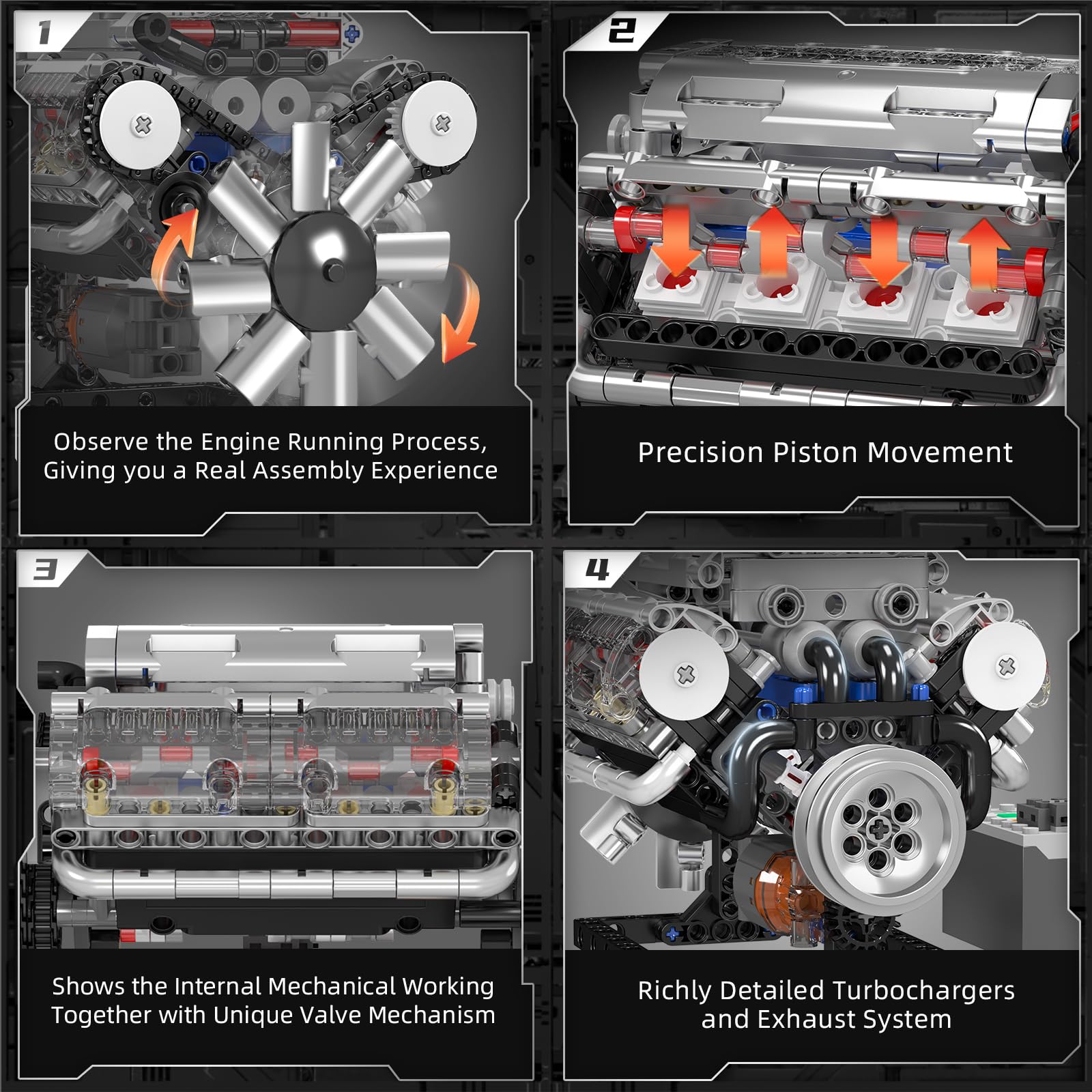Mould King 10088 V8 Engine Bui - Model Kit V8 recension och pris