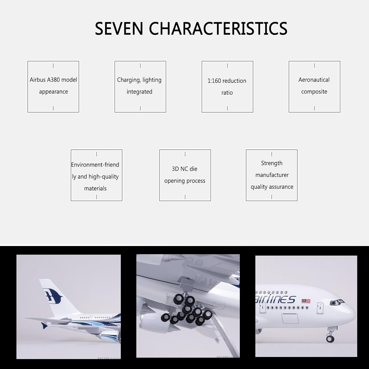 1:160 Scale Malaysia Airlines  - Model Kit Ixchel recension och pris